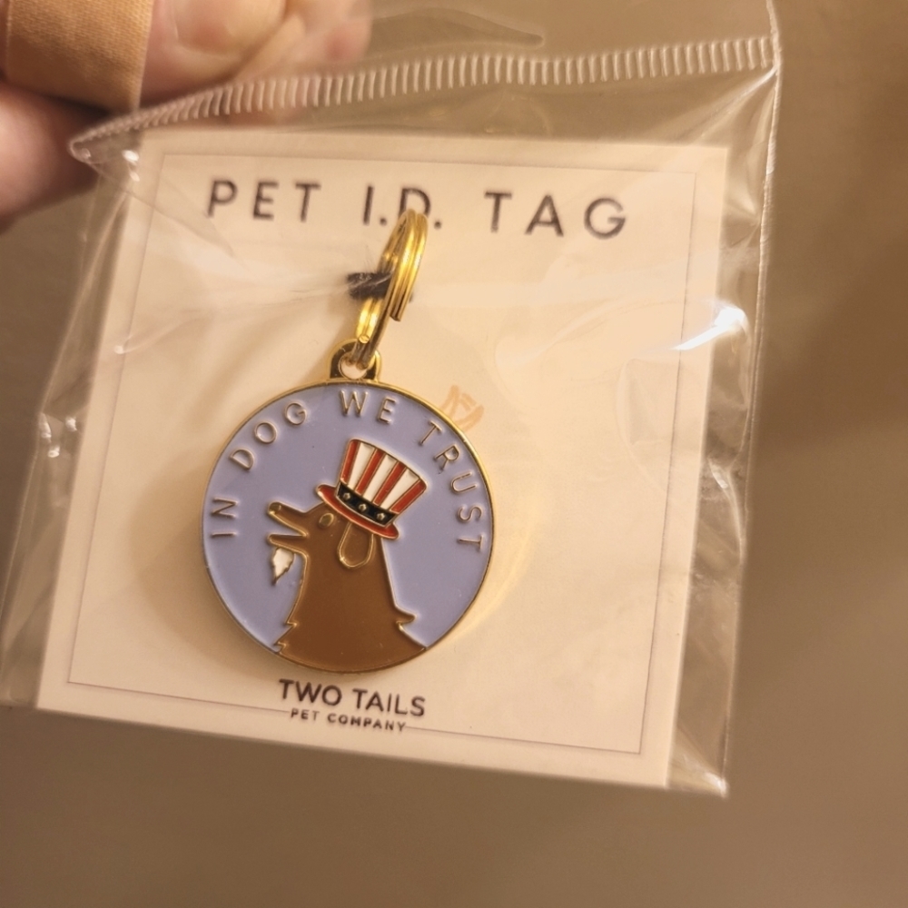 In DOG We Trust Pet ID Tag Personalization available!